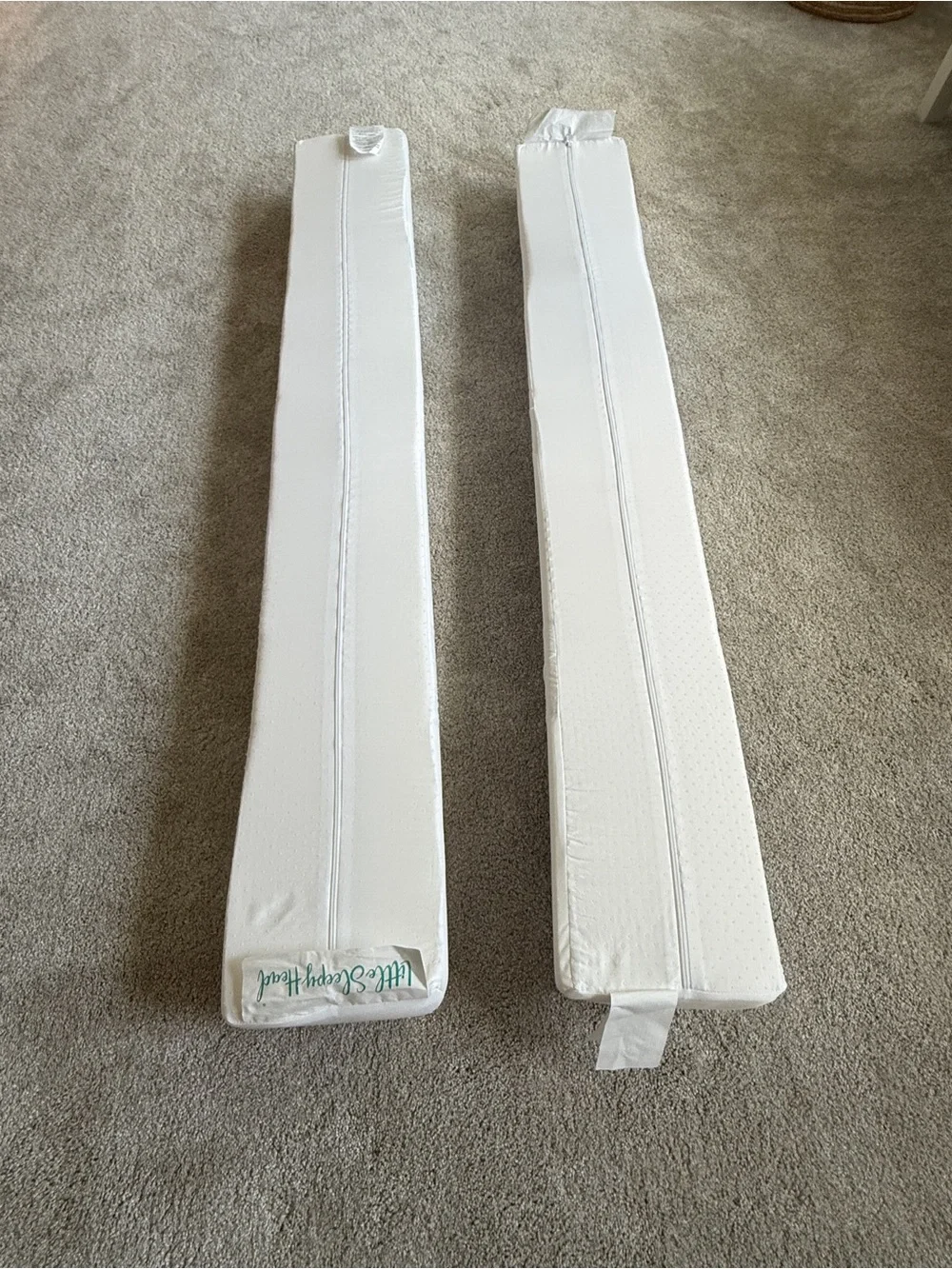 White Toddler Bed Bumpers - 2 Pack
